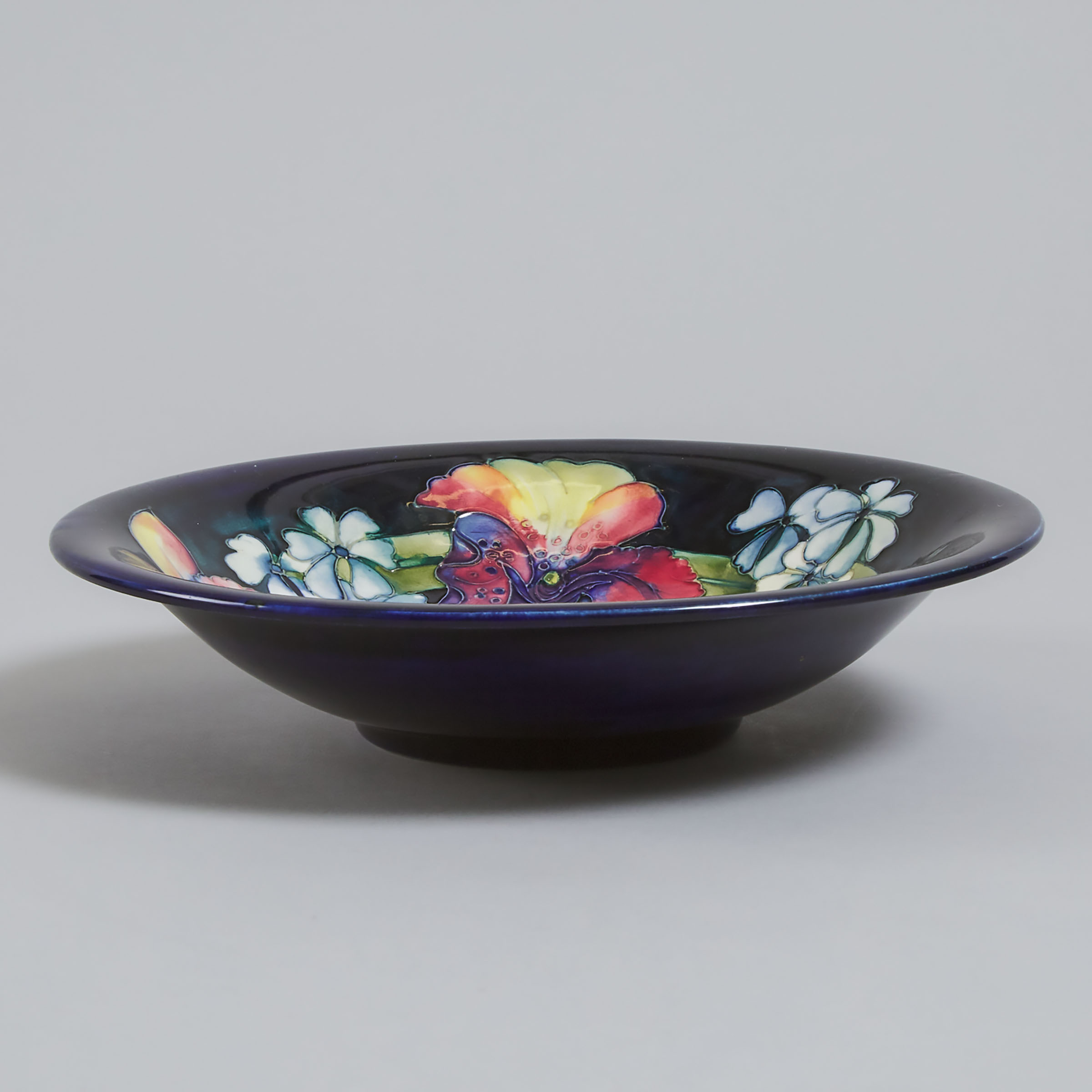 Moorcroft Orchids Shallow Bowl, 1960s
