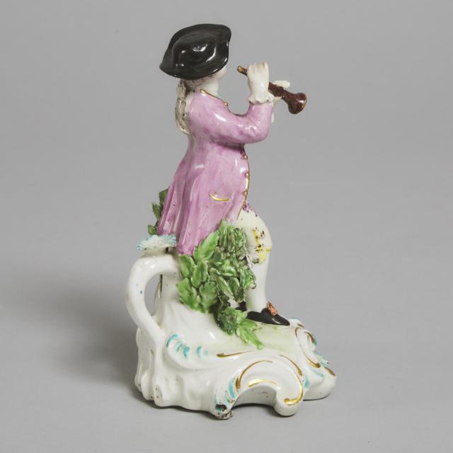 Derby Candlestick Figure of a Boy with Dog, c.1770-75