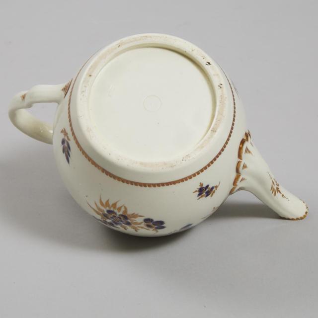 Worcester Blue and Gilt Sprigs Teapot, c.1780-85