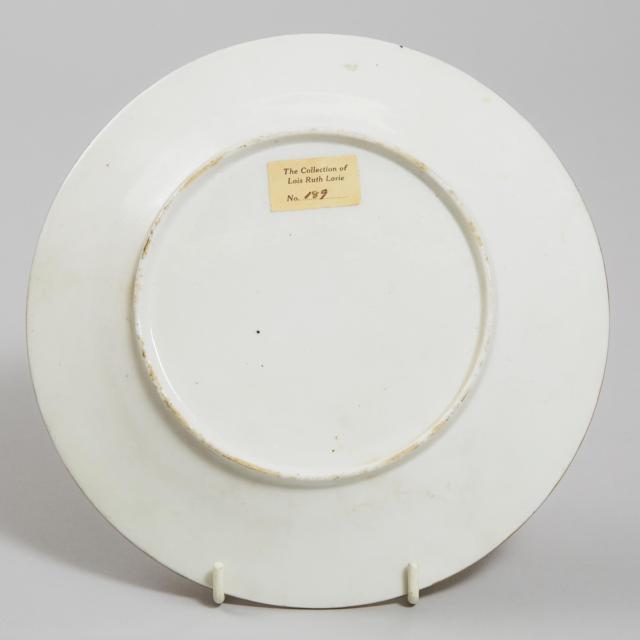 Coalport 'Church Gresley' Pattern Square Dish, Shell Dish and a Pair of Plates, c.1810