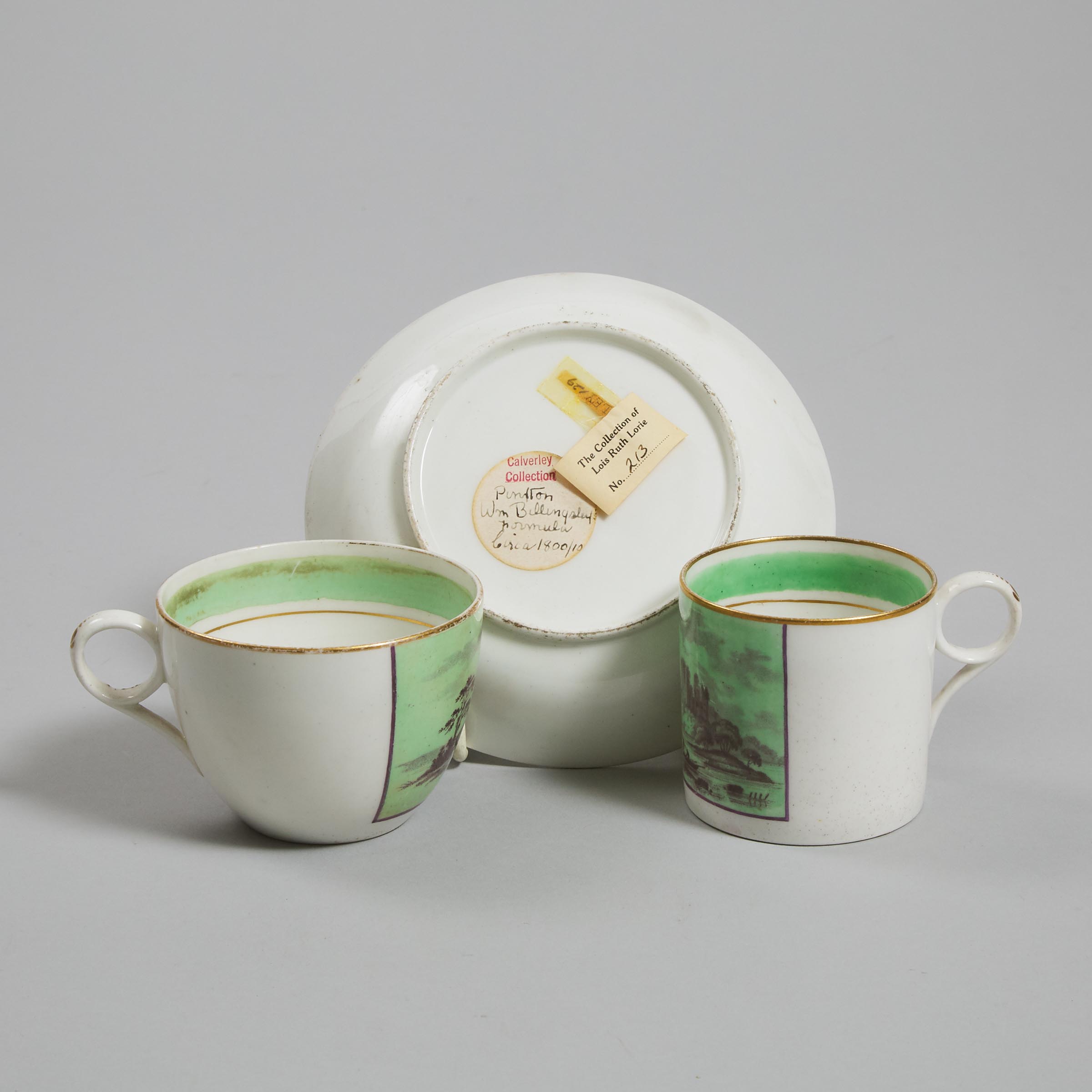 English Porcelain Trio, c.1800-10
