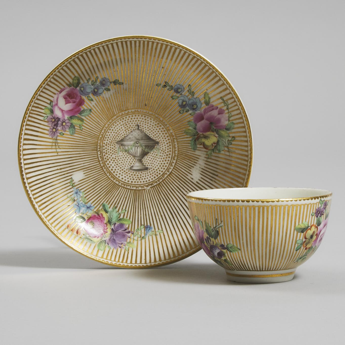 Chelsea-Derby Tea Bowl and Saucer, c.1775