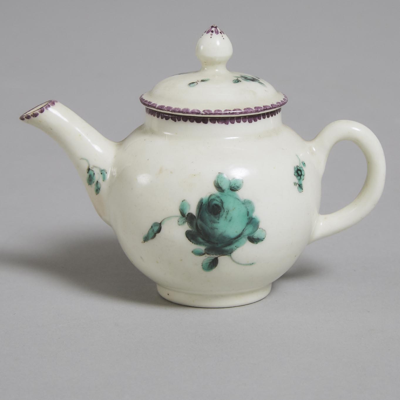 Chelsea-Derby Miniature Teapot, c.1775