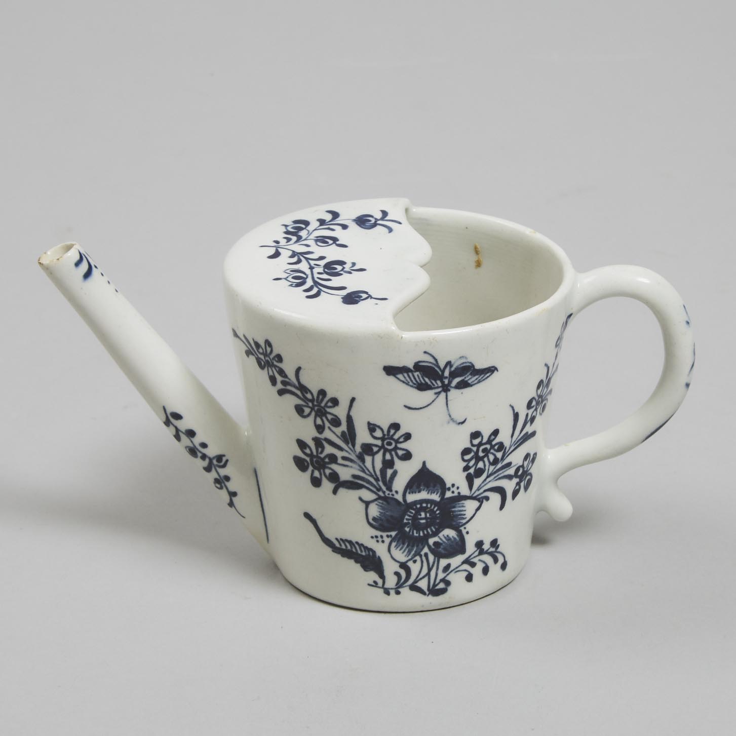 Lowestoft Blue Painted Feeding Cup, c.1775