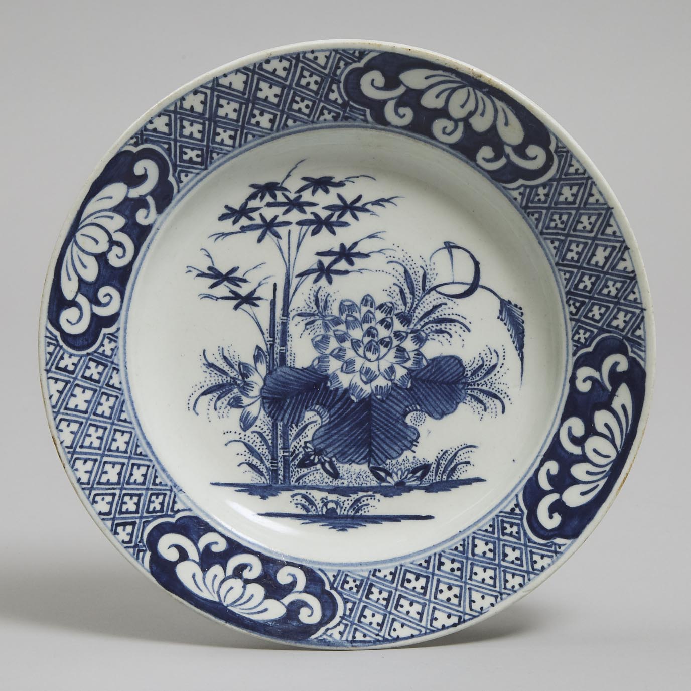 Bow Blue Painted Plate, c.1760-65