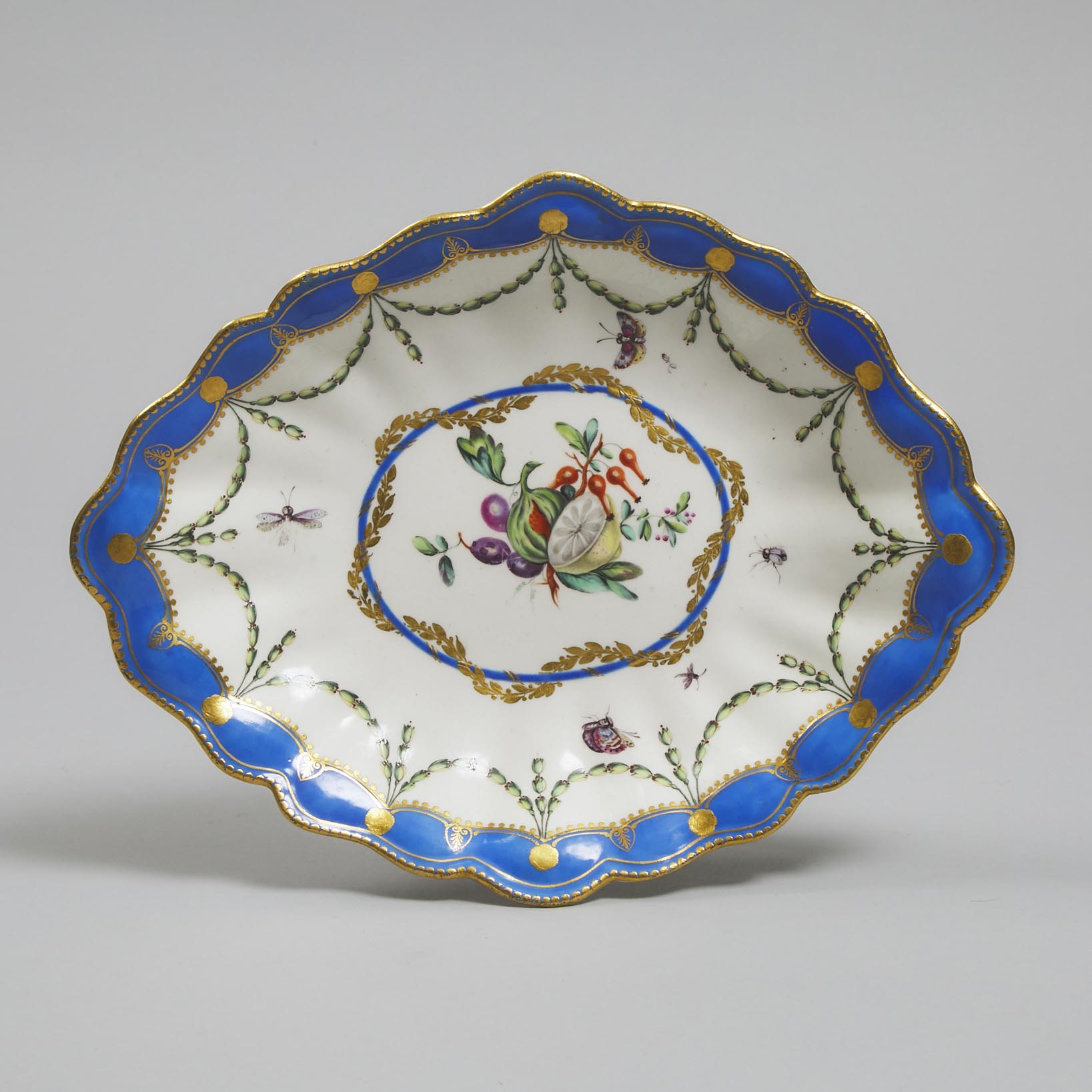 Chelsea-Derby Lobed Oval Dish, c.1775