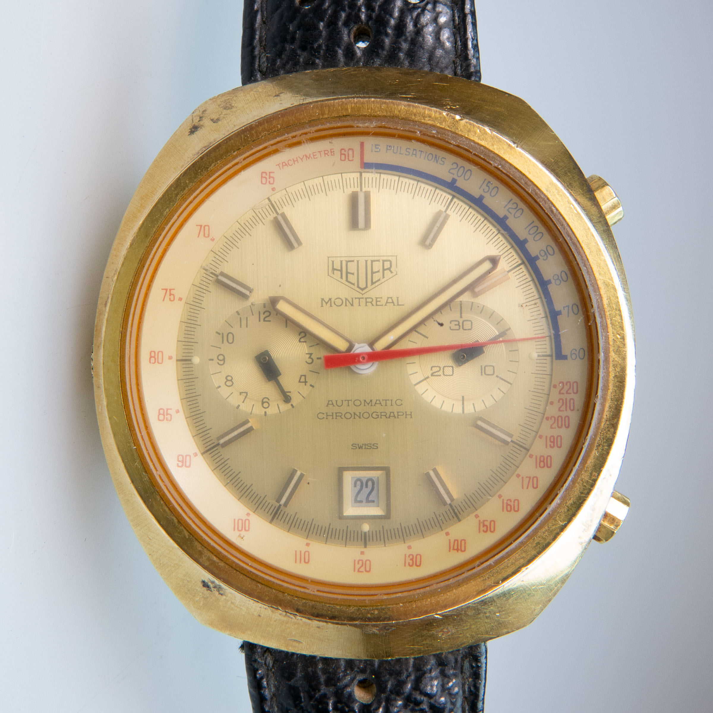 Heuer 'Montreal' Wristwatch With Date And Chronograph
