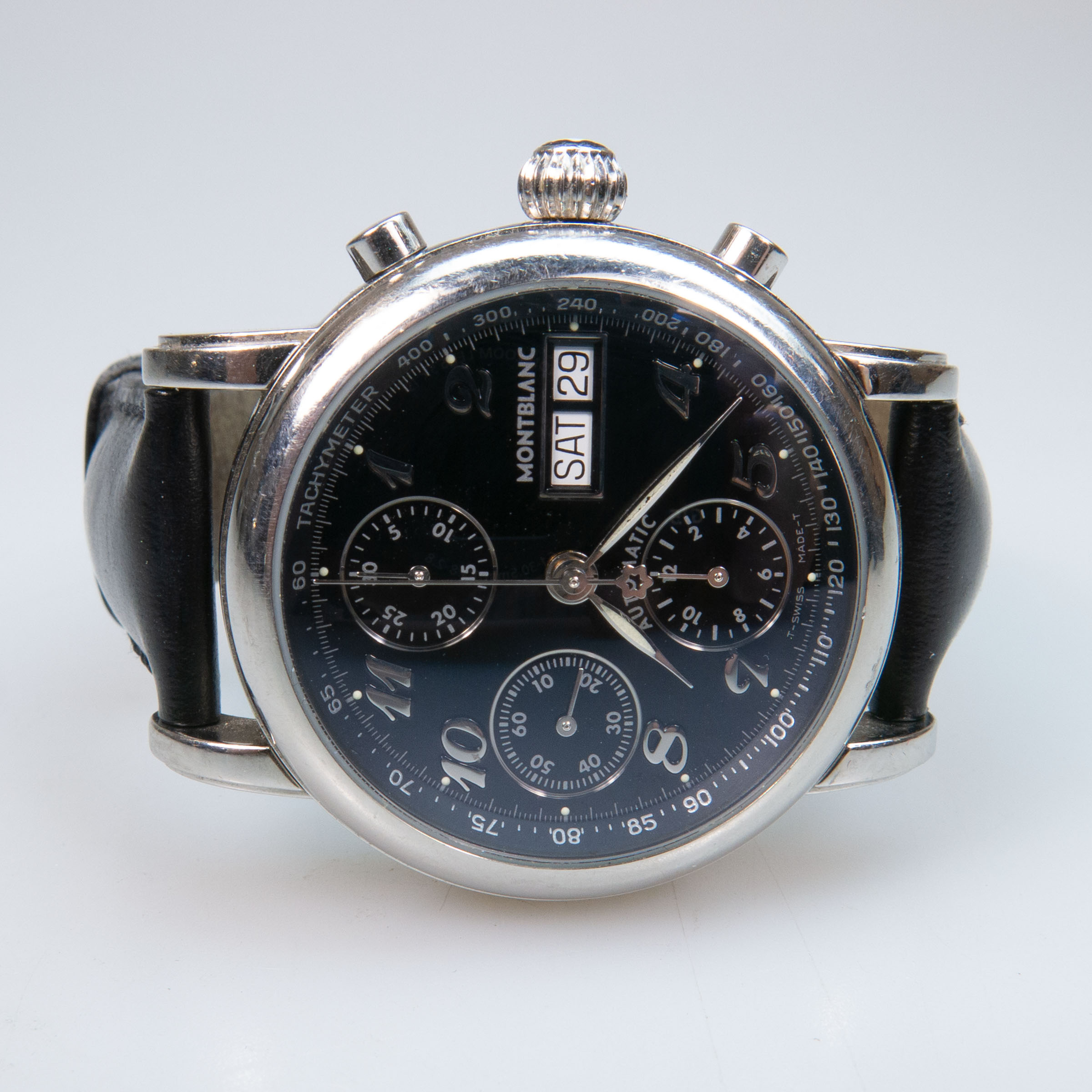 Montblanc Meisterstück Wristwatch With Day, Date And Chronograph