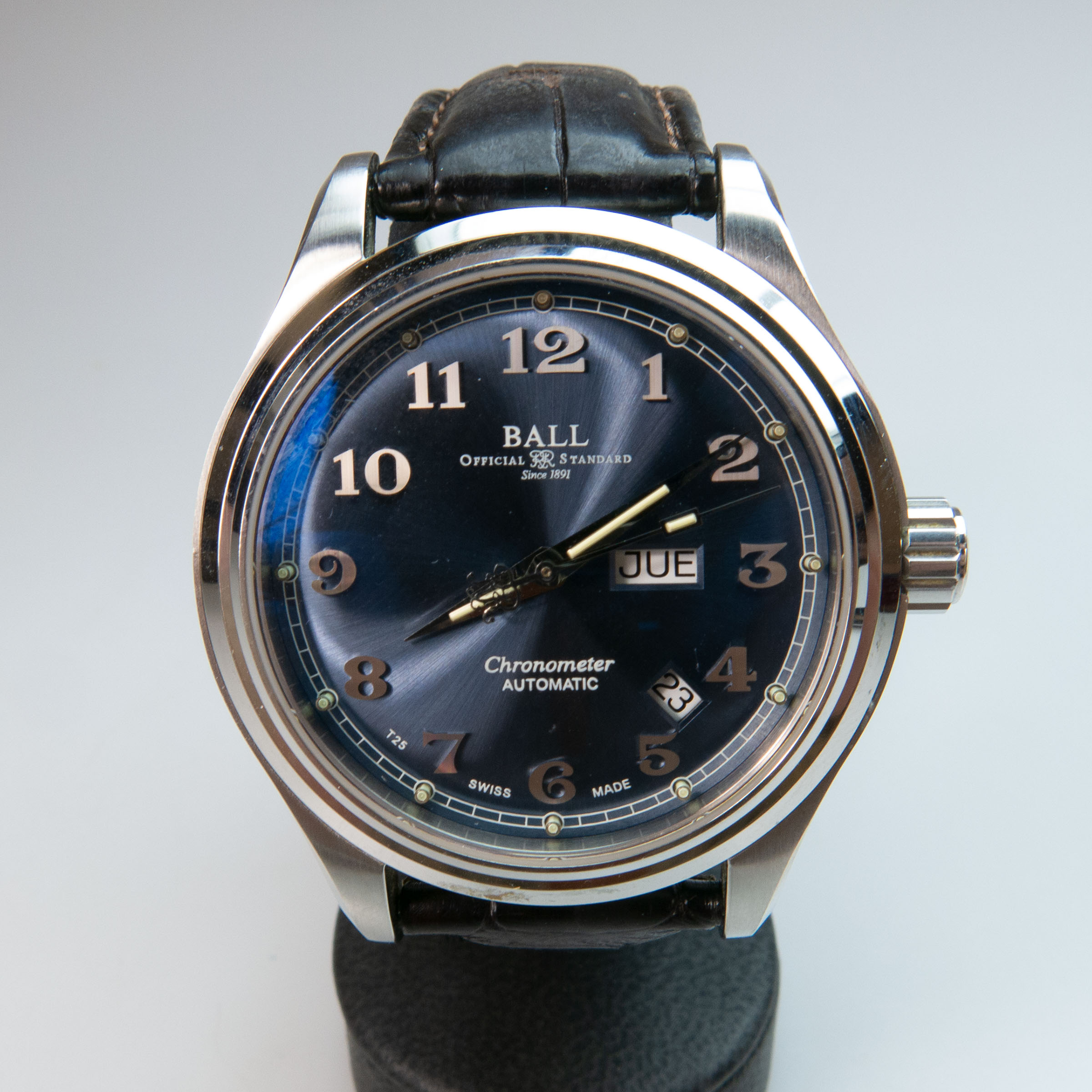 Ball 'Trainmaster Cleveland Express' Chronometer Wristwatch, With Day And Date