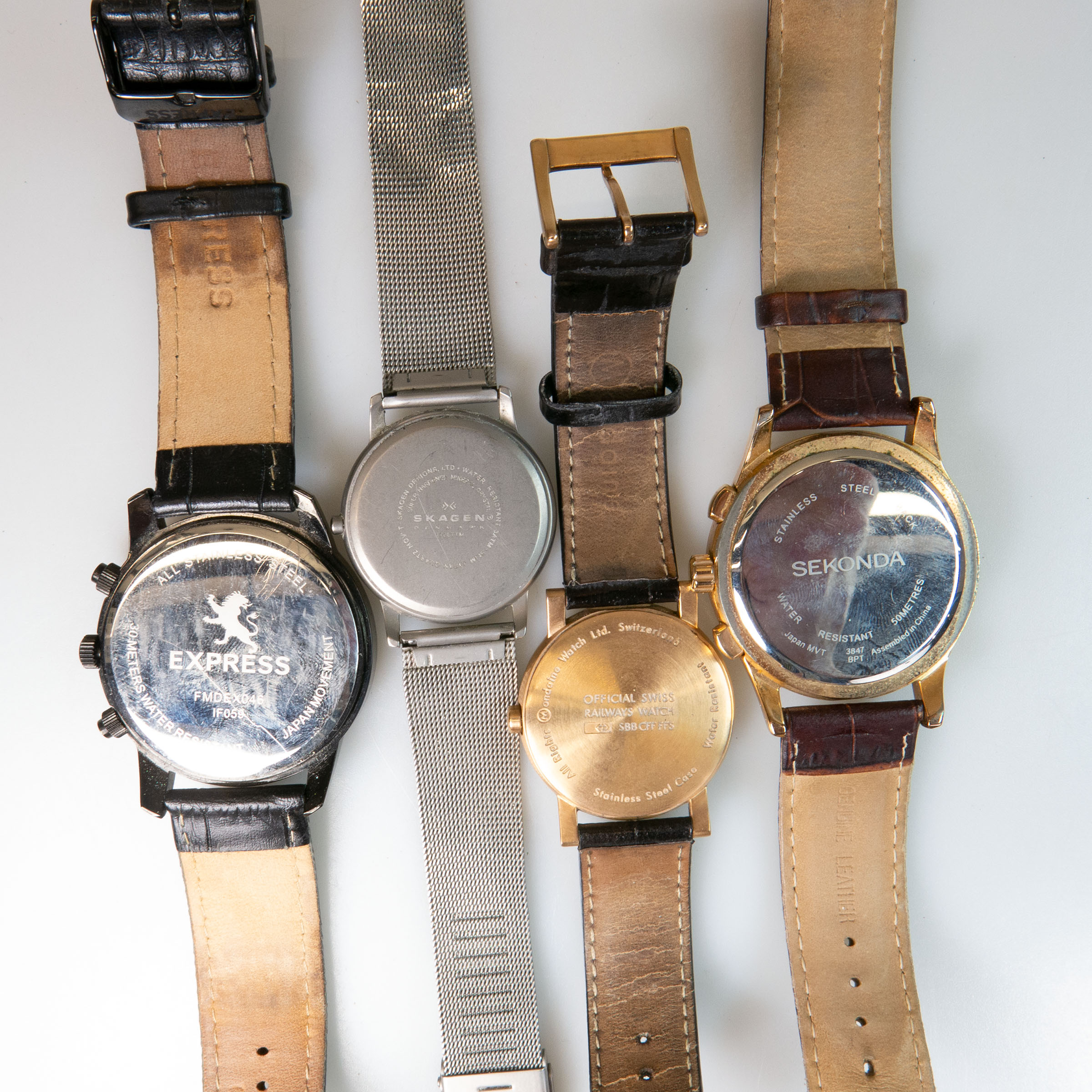 Four Various Modern Wristwatches