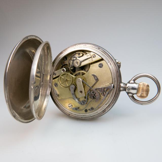 Swiss Openface Stem Wind Pocket Watch, With Chronograph