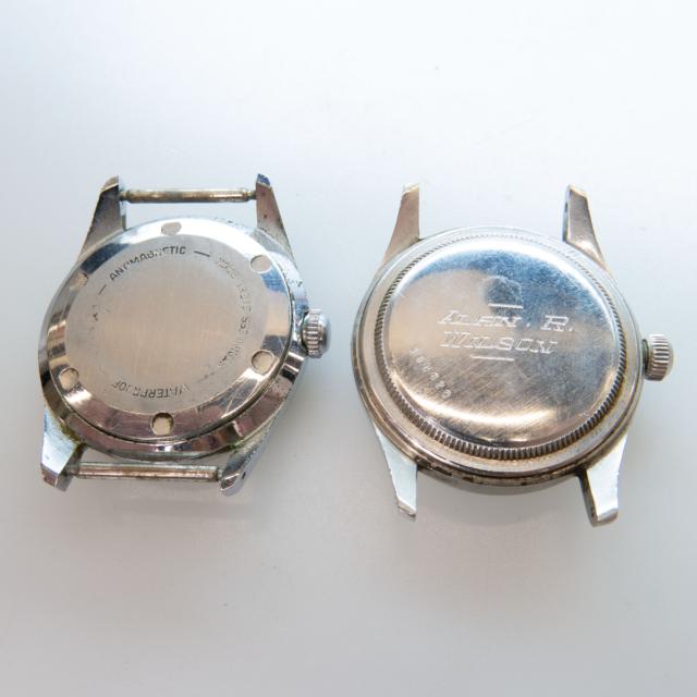 Two 1940's Wristwatches In 34mm Anti-Magnetic Stainless Steel Cases