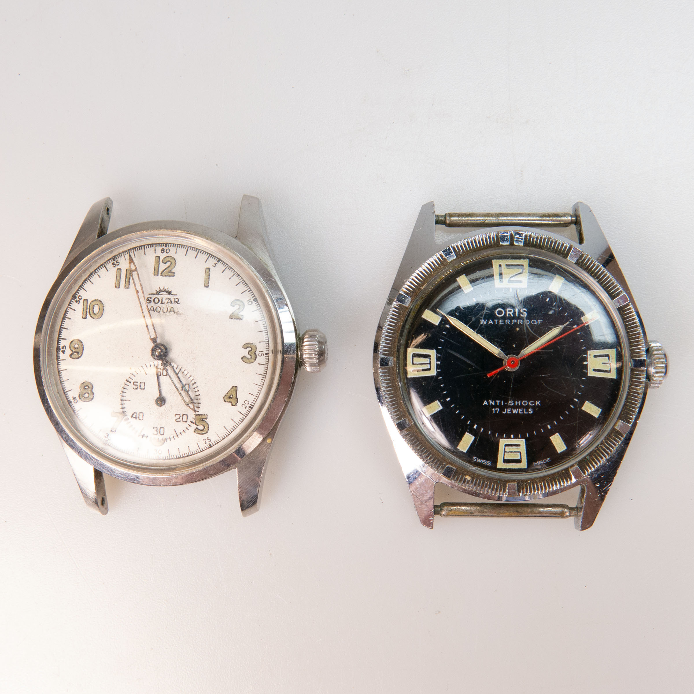 Two 1940's Wristwatches In 34mm Anti-Magnetic Stainless Steel Cases