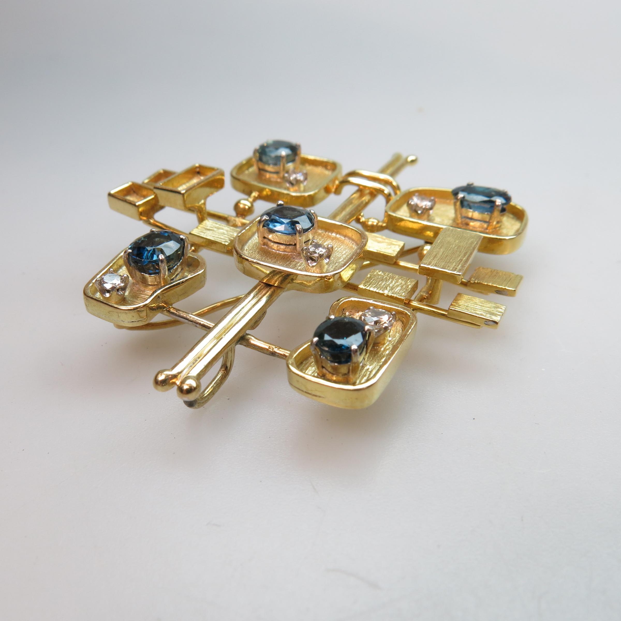 18k Yellow Gold Abstract Brooch/Pendant