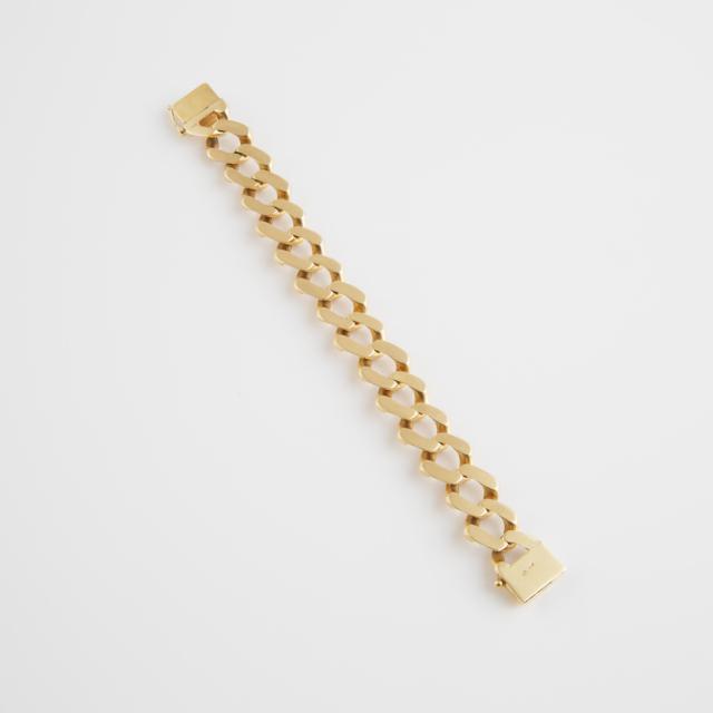 Men's 14k Yellow Gold Curb Link Bracelet