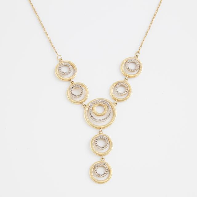 14k Yellow And White Gold Necklace