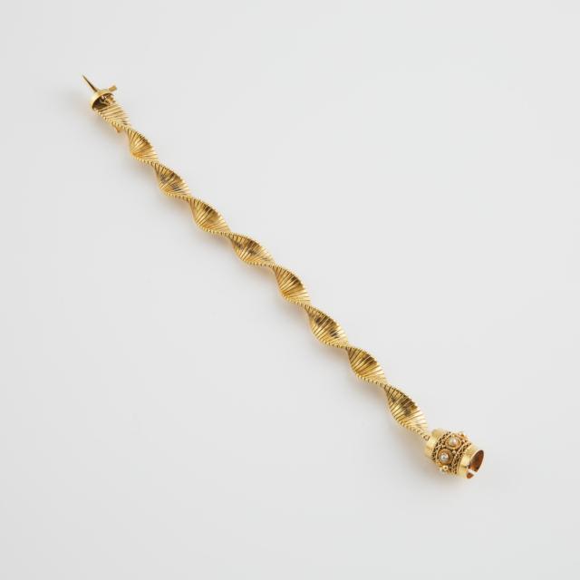 Portuguese 800 Grade Gold Twist Bracelet