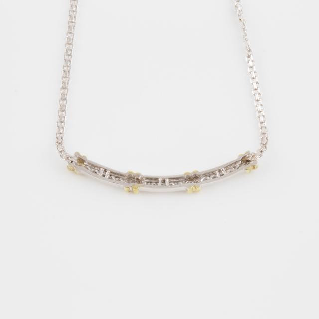 10k White And Yellow Gold Necklace