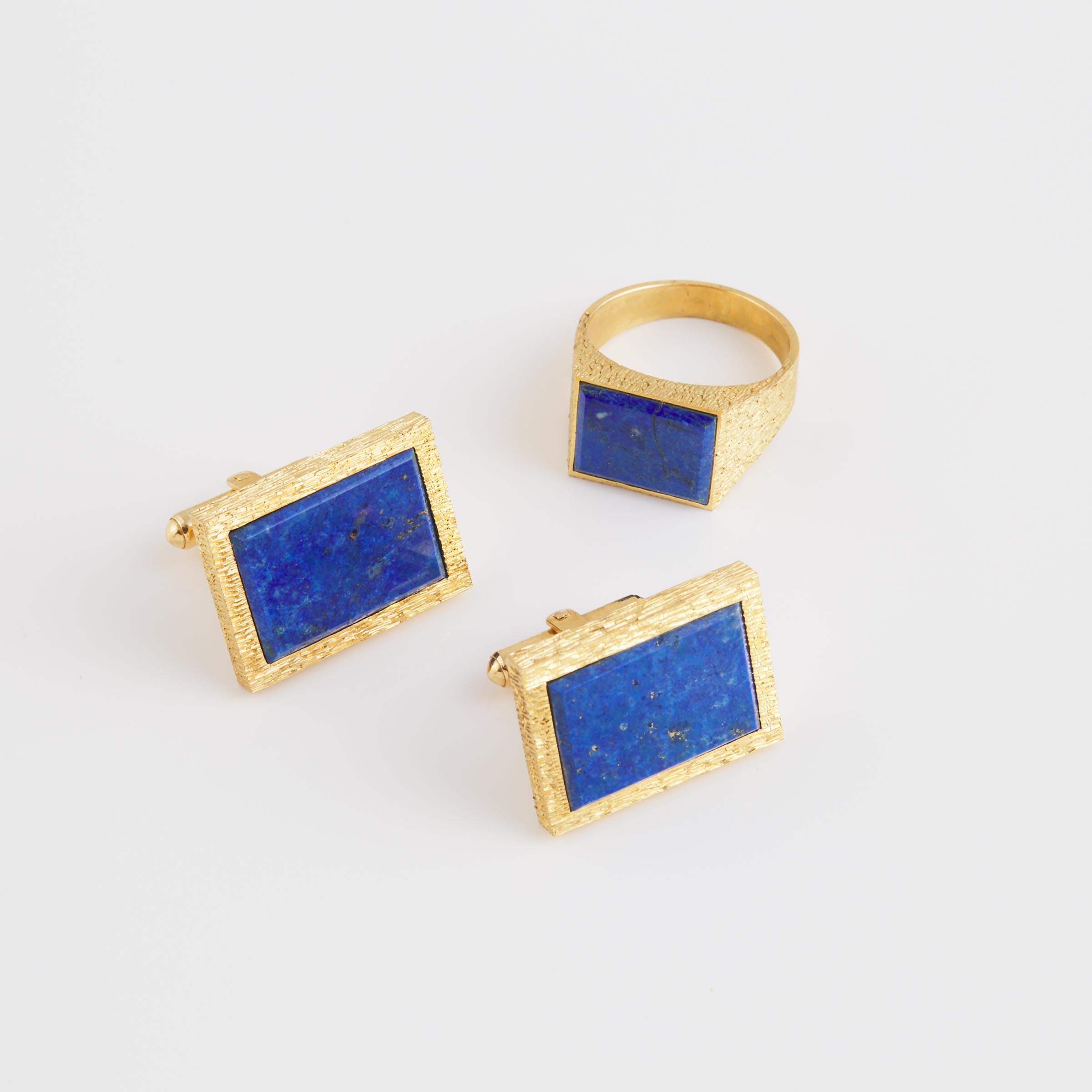 14k Yellow Gold Ring And Cufflinks