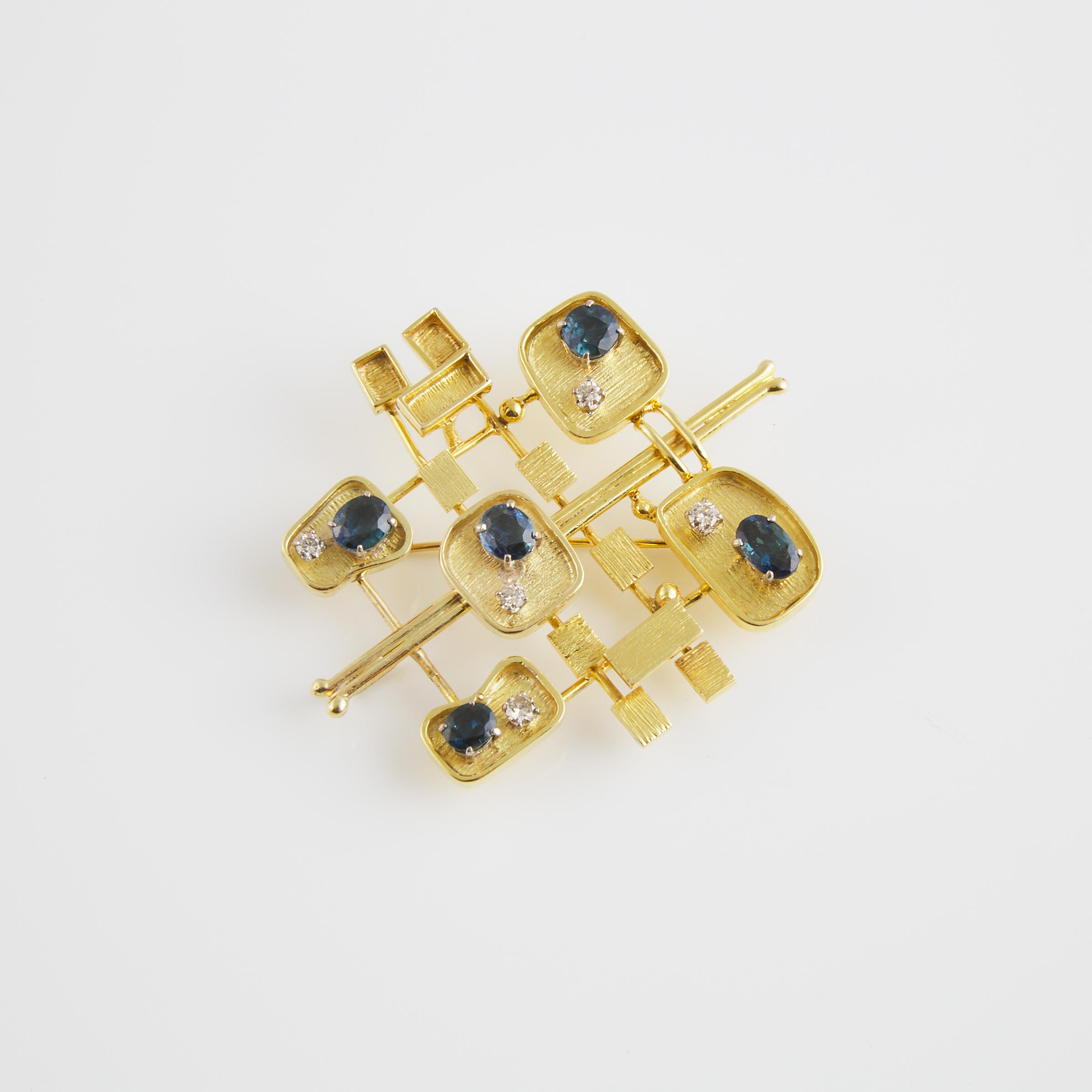 18k Yellow Gold Abstract Brooch/Pendant