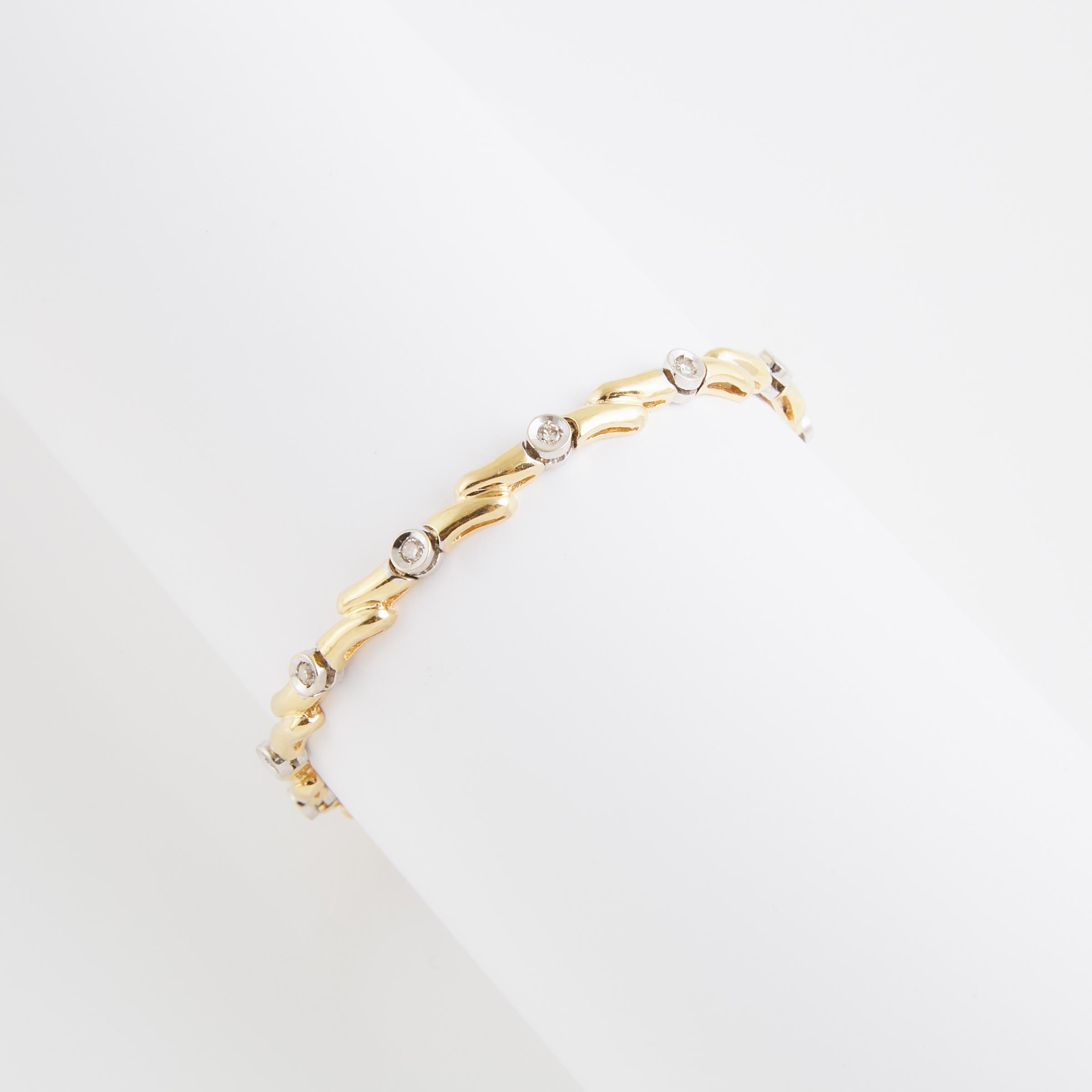 14k Yellow And White Gold Bracelet 