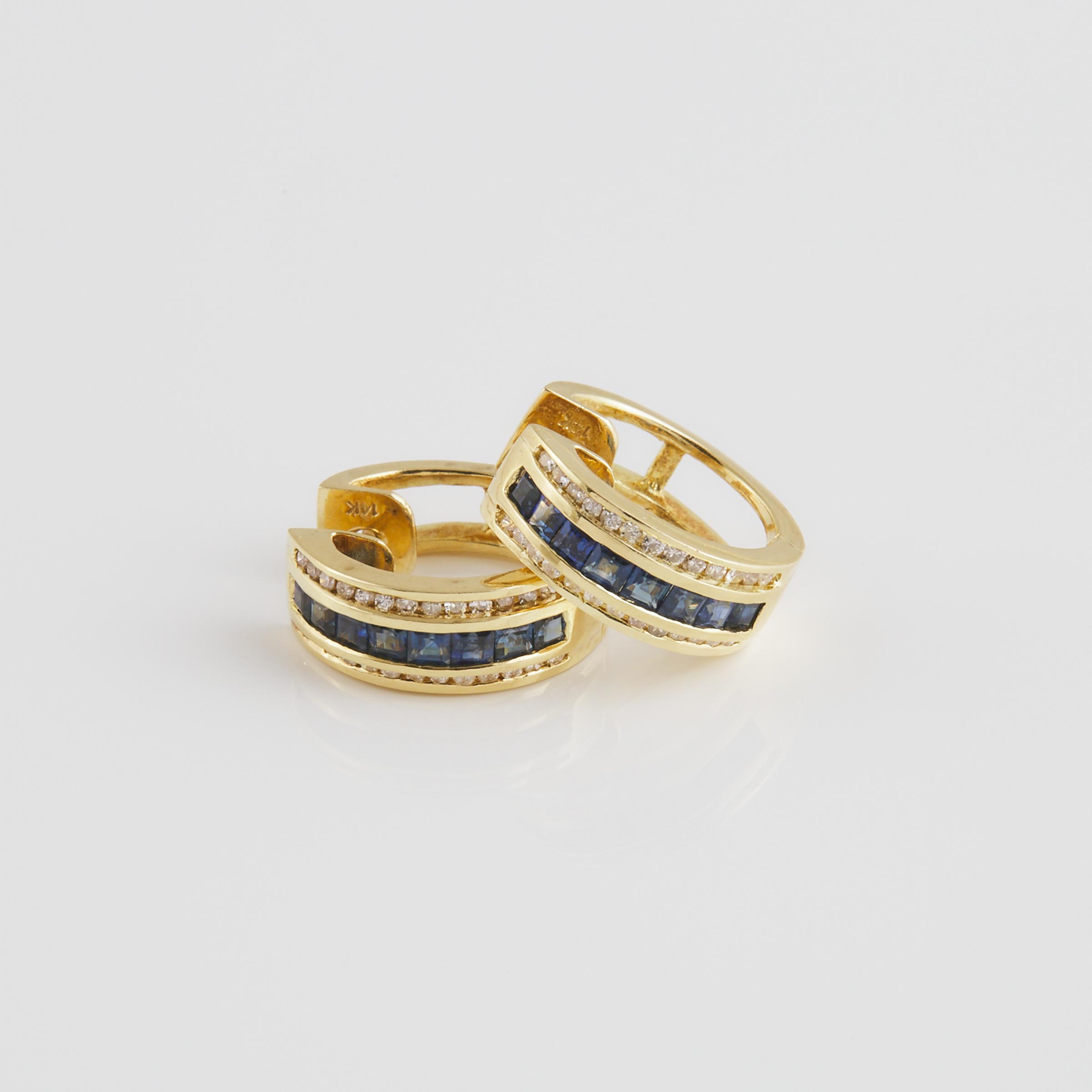 Pair Of 14k Yellow Gold 'Huggie' Earrings