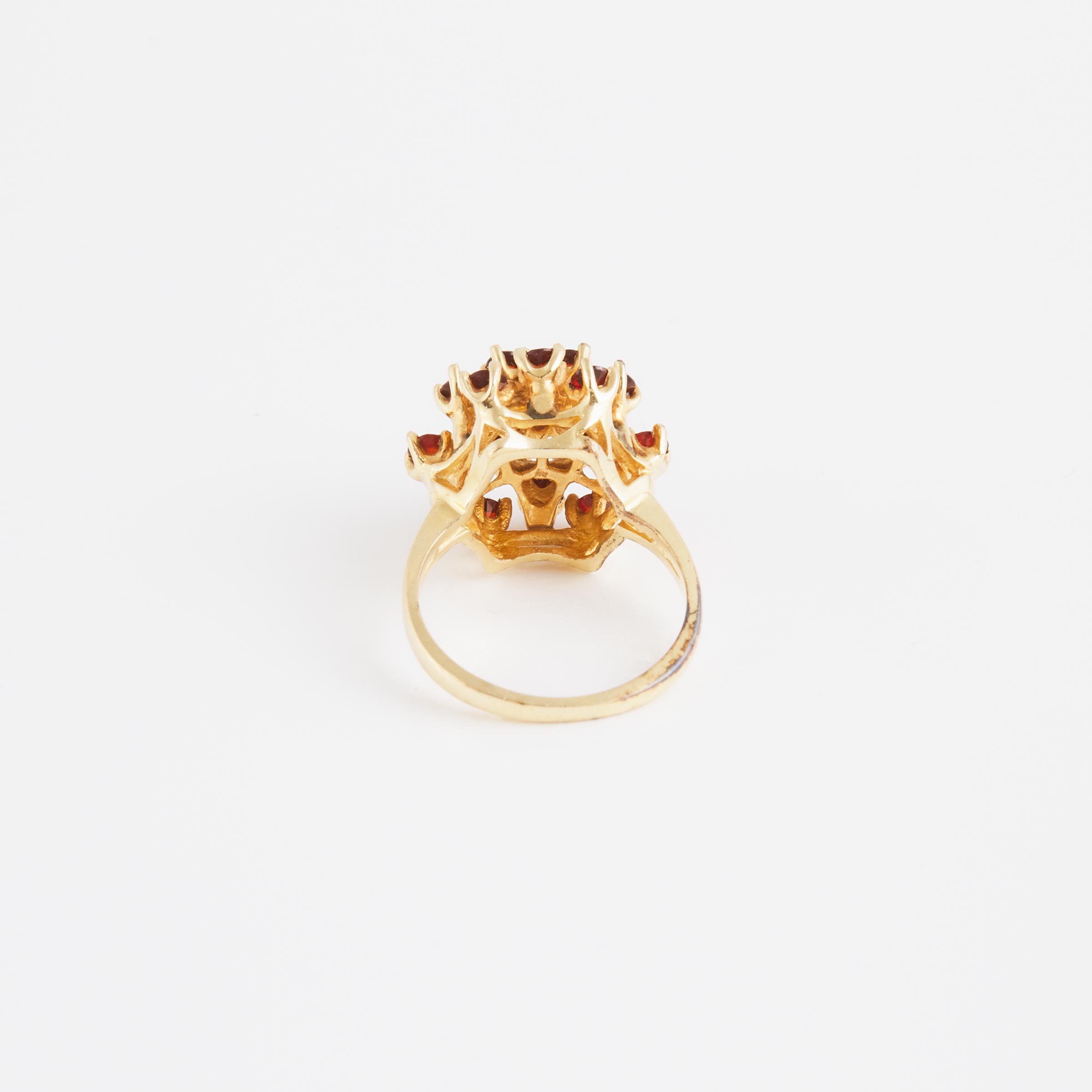14k Yellow Gold Cluster Ring