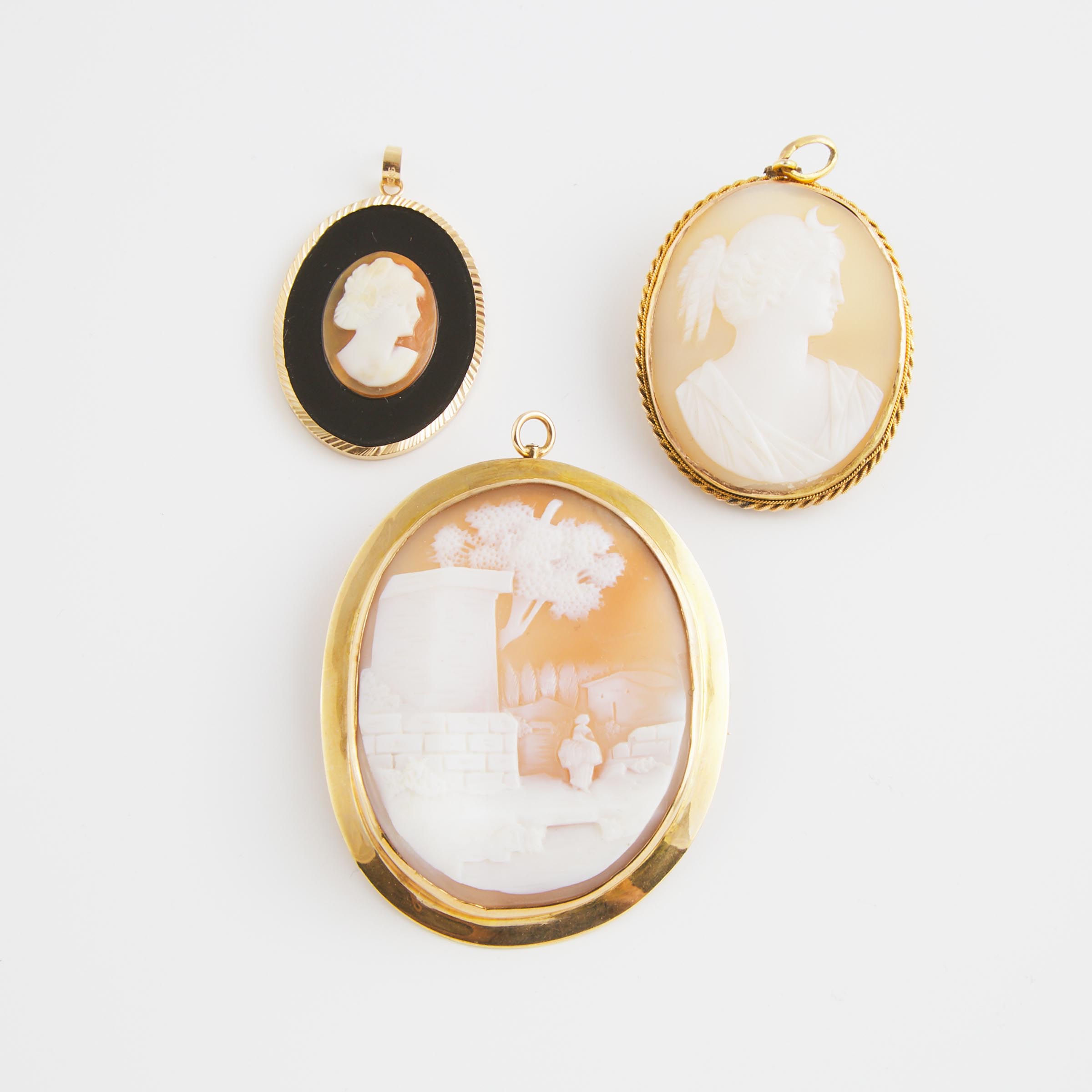 Three Carved Shell Cameos