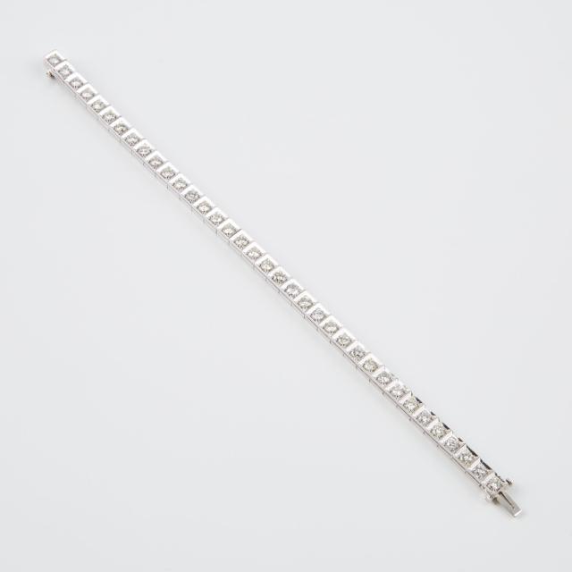 14k White Gold Straightline Bracelet