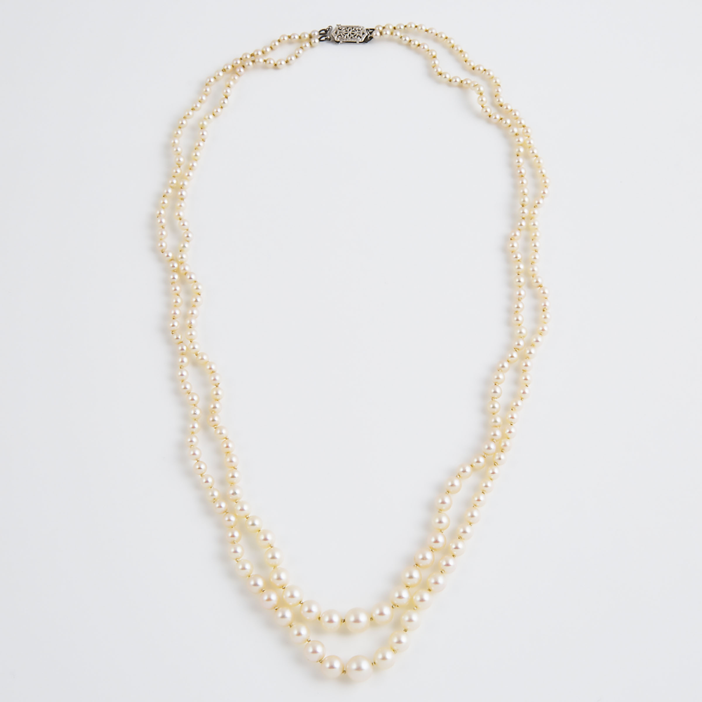 Double Graduated Strand Cultured Pearl Necklace