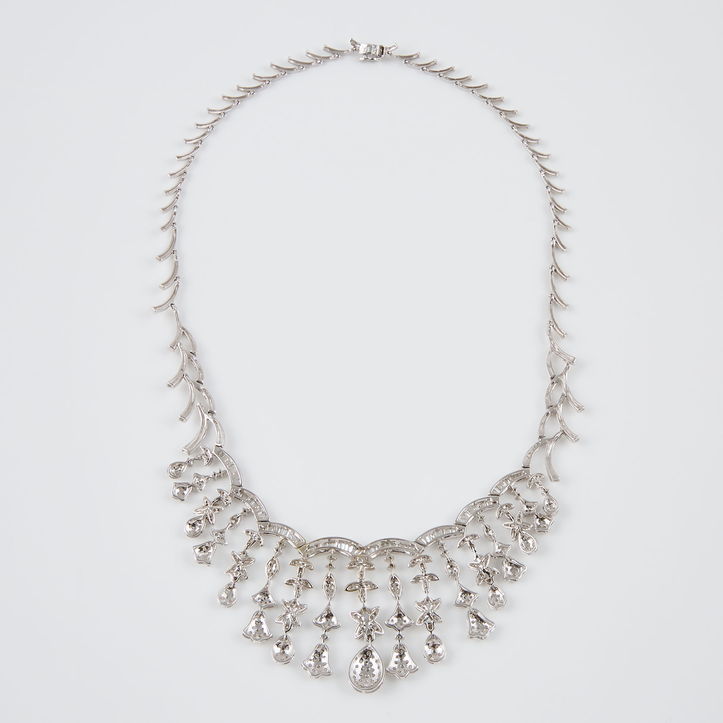 18k White Gold Fringe Necklace