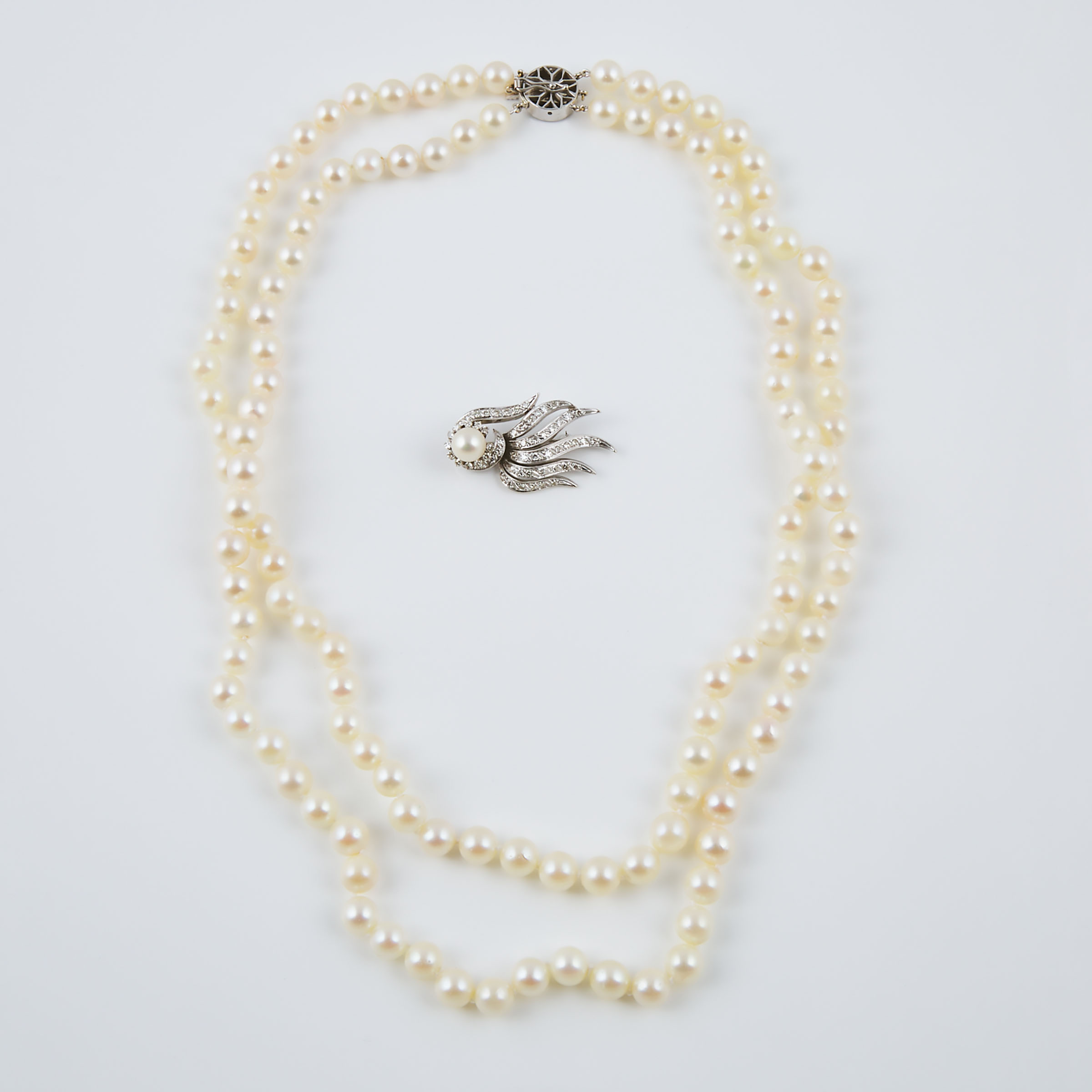Double Strand Cultured Pearl Necklace