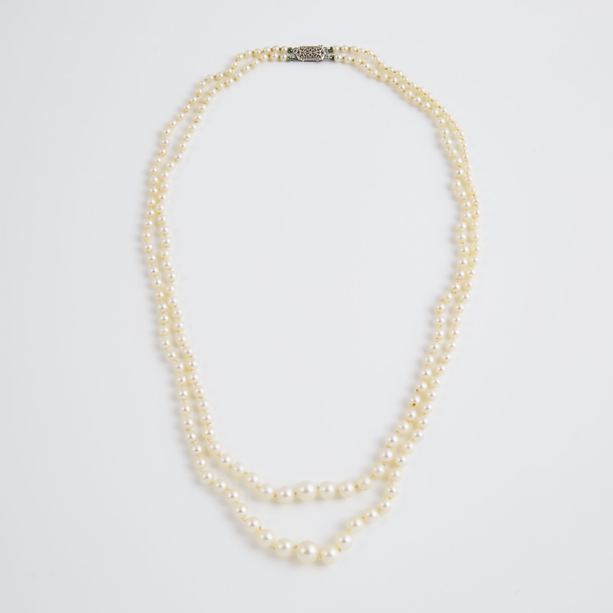Double Graduated Strand Cultured Pearl Necklace