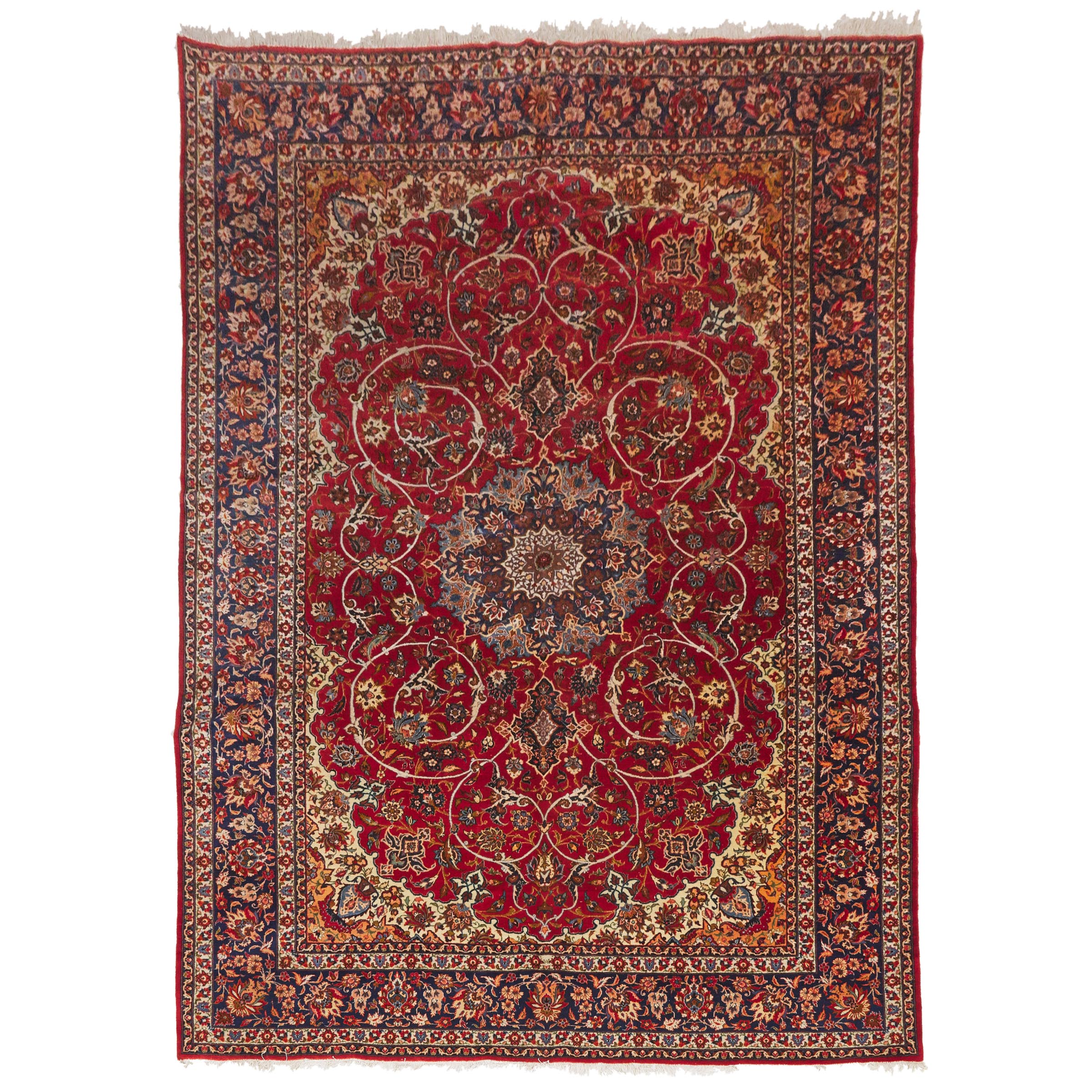 Ispahan Carpet, Persian, c.1960