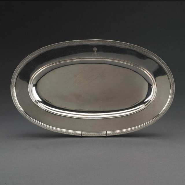 German Silver Oval Platter, Stuttgart, 19th century
