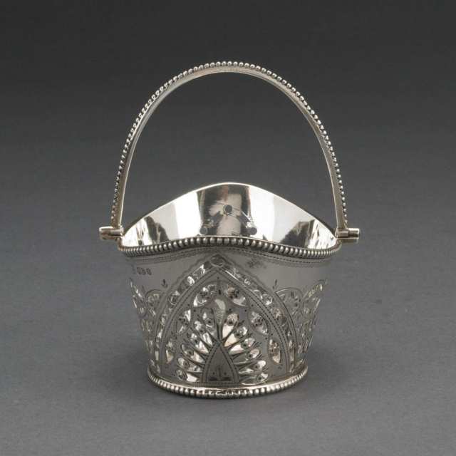 Late Victorian Silver Pierced Basket, George Nathan & Ridley Hayes, Chester, 1896