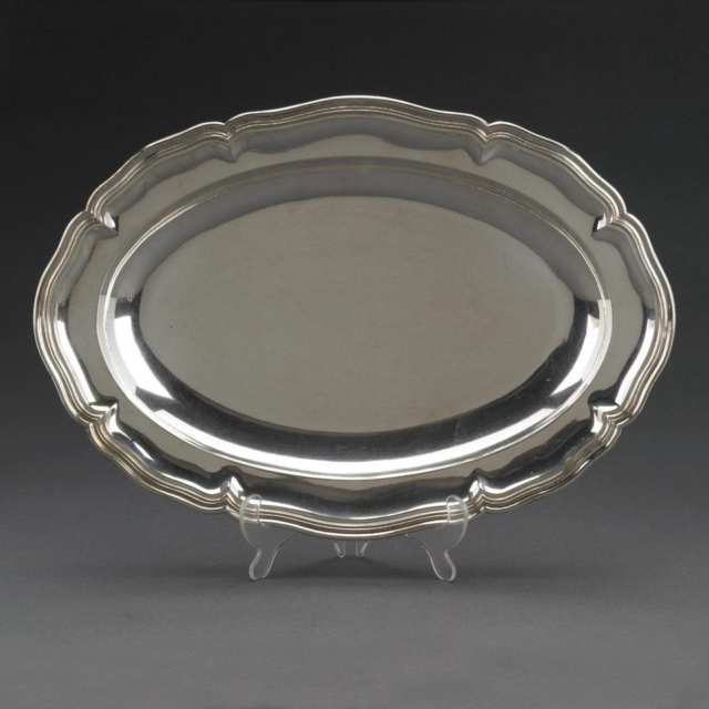 Continental Silver Oval Platter, early 20th century