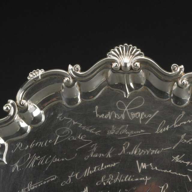 English Silver Salver, S.D. Neall (of Belfast), Chester, 1919