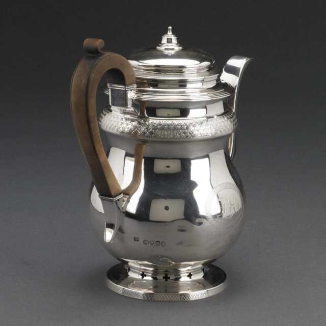 George IV Silver Coffee Pot, Edward, Edward Jr., John & William Barnard, London, 1828