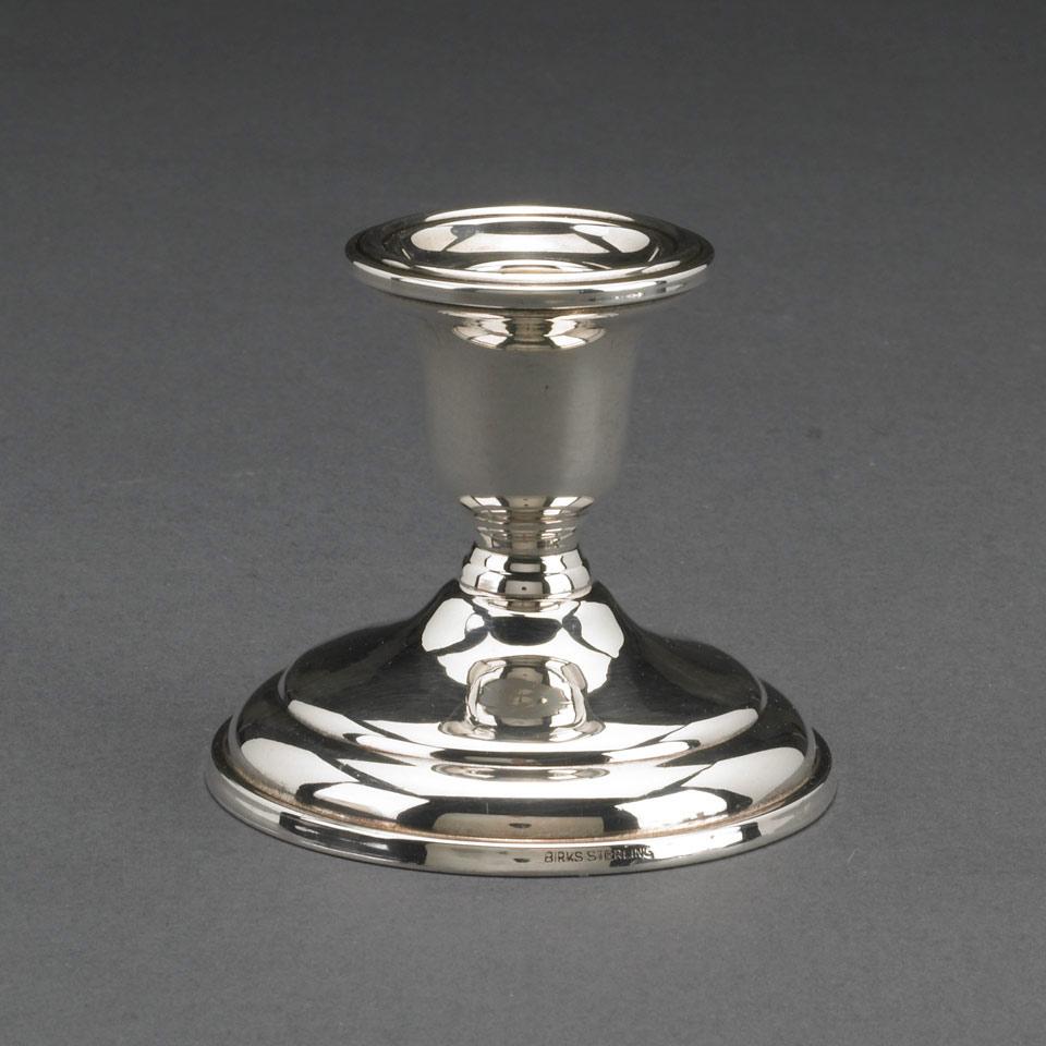 Set of Four Canadian Silver Low Candlesticks, Henry Birks & Sons, Montreal, Que., 20th century