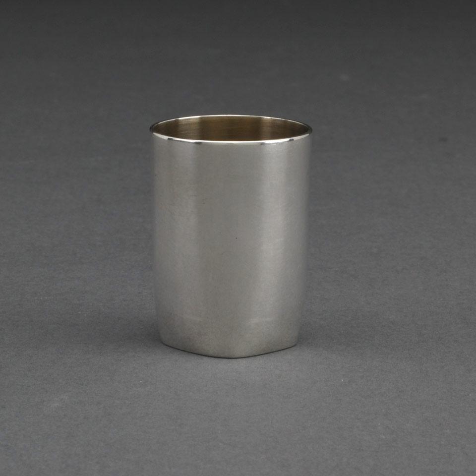 Six German Silver Schnapps Tumblers, early 20th century