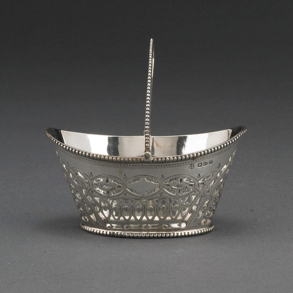 Late Victorian Silver Pierced Basket, George Nathan & Ridley Hayes, Chester, 1896