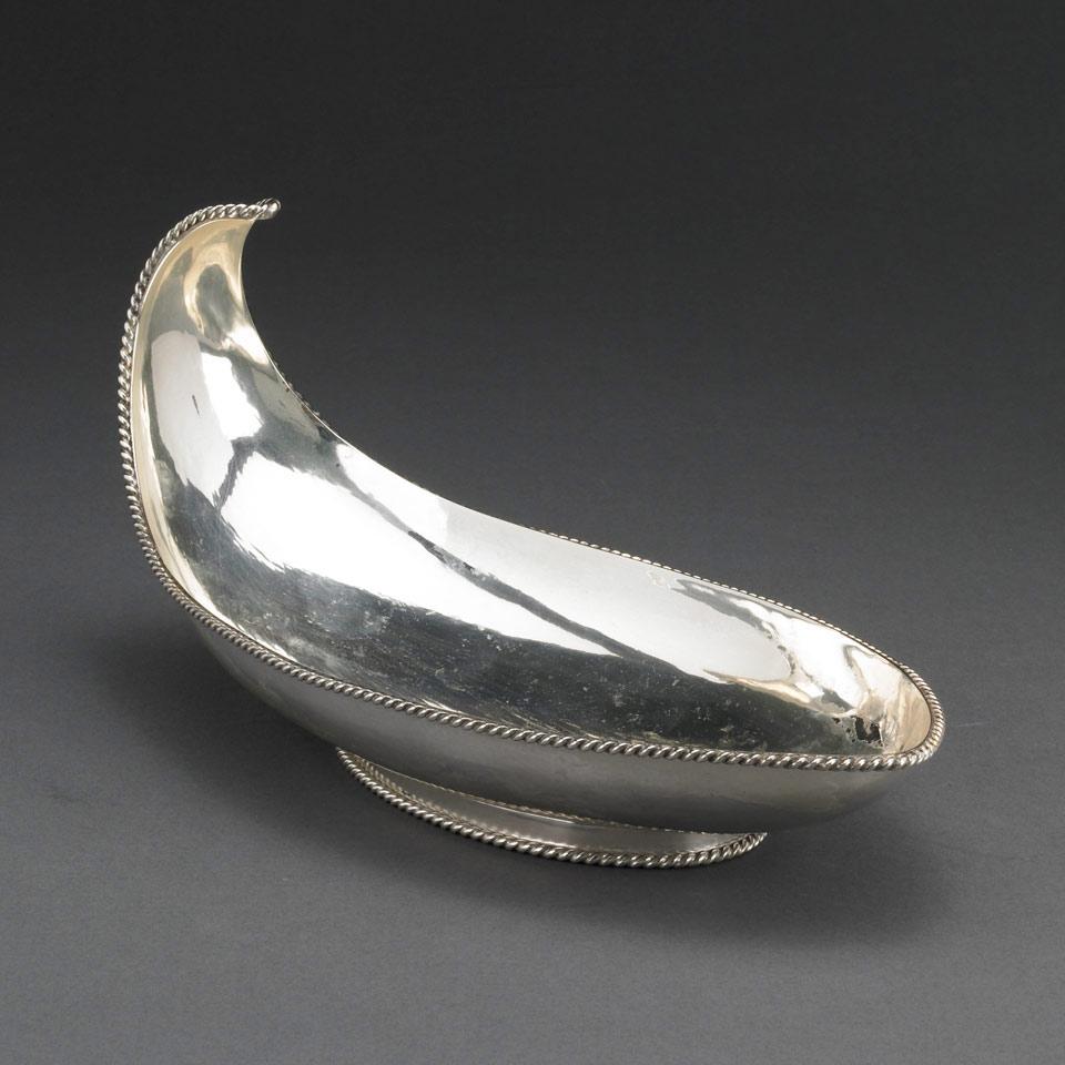 German Silver Leaf Shaped Bowl, 20th century 