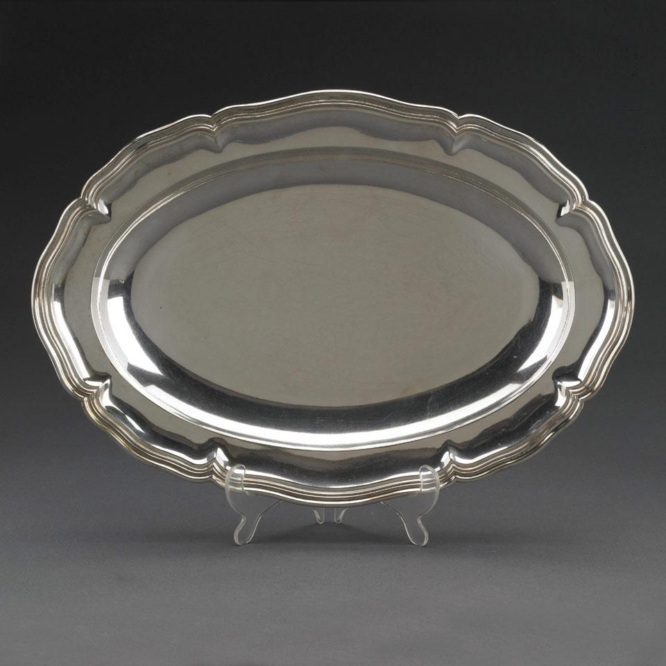 Continental Silver Oval Platter, early 20th century