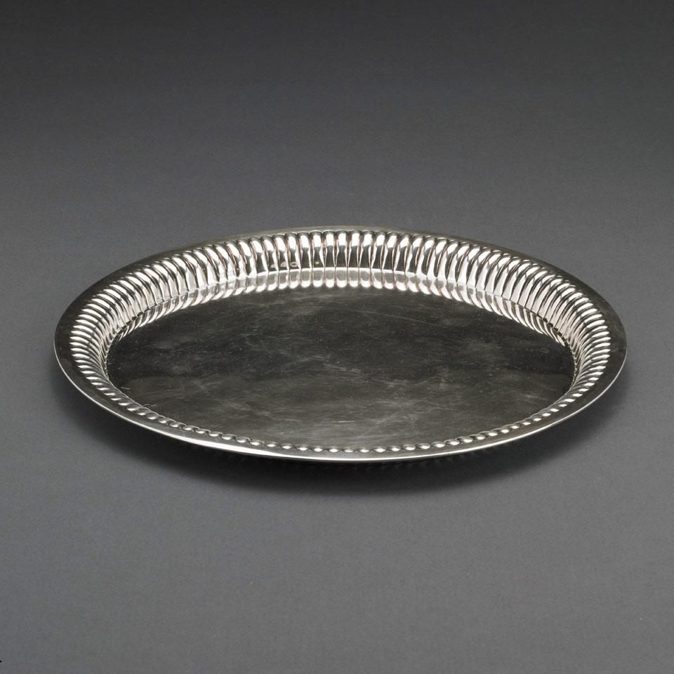 Canadian Silver Circular Waiter, Roden Bros., Toronto, Ont., early 20th century