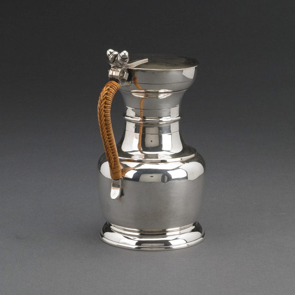 Swiss Silver Hot Water Pot, U. Sauter, Basel, early 20th century