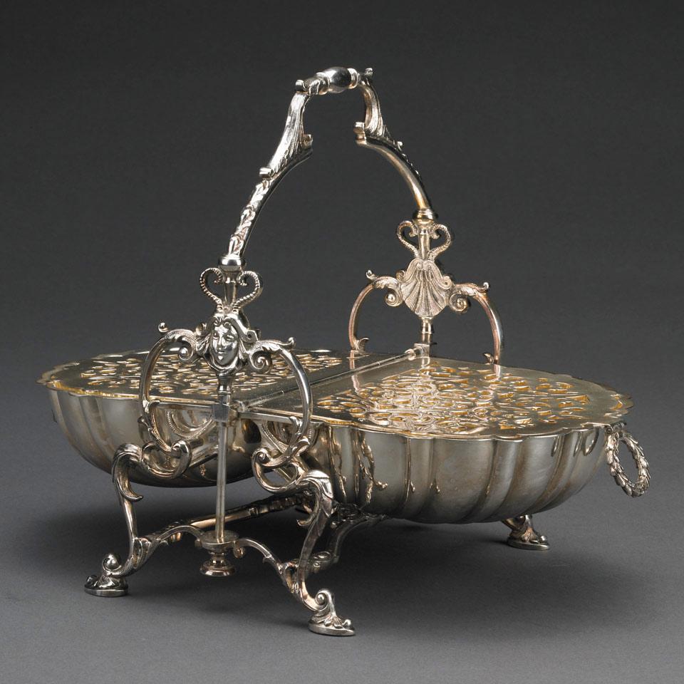 Late Victorian Silver Plated Shell Breakfast Dish, c.1900