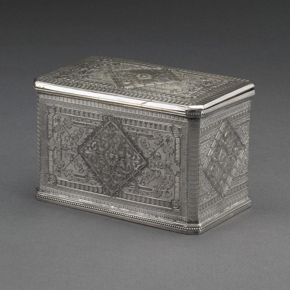 Late Victorian Silver Plated Tea Caddy, James Dixon & Sons of Sheffield, late 19th century