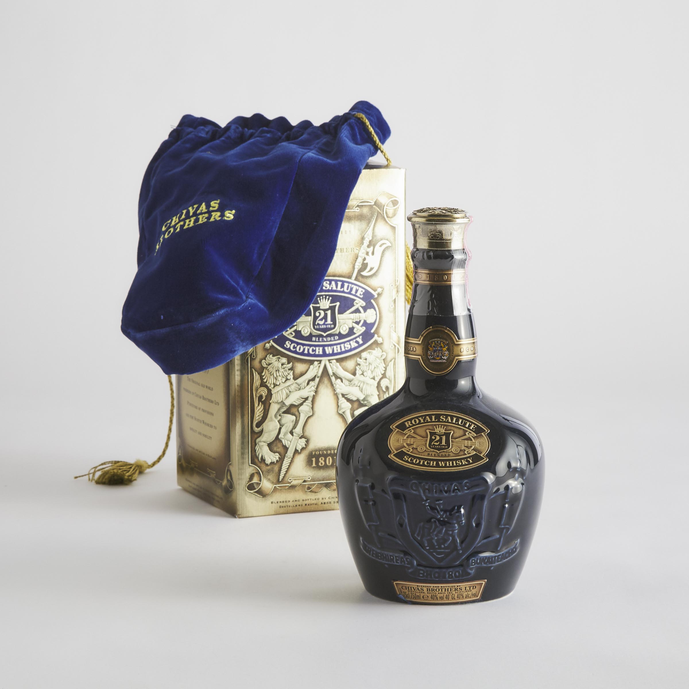 CHIVAS ROYAL SALUTE BLENDED SCOTCH WHISKY 21 YEARS (ONE 750 ML)