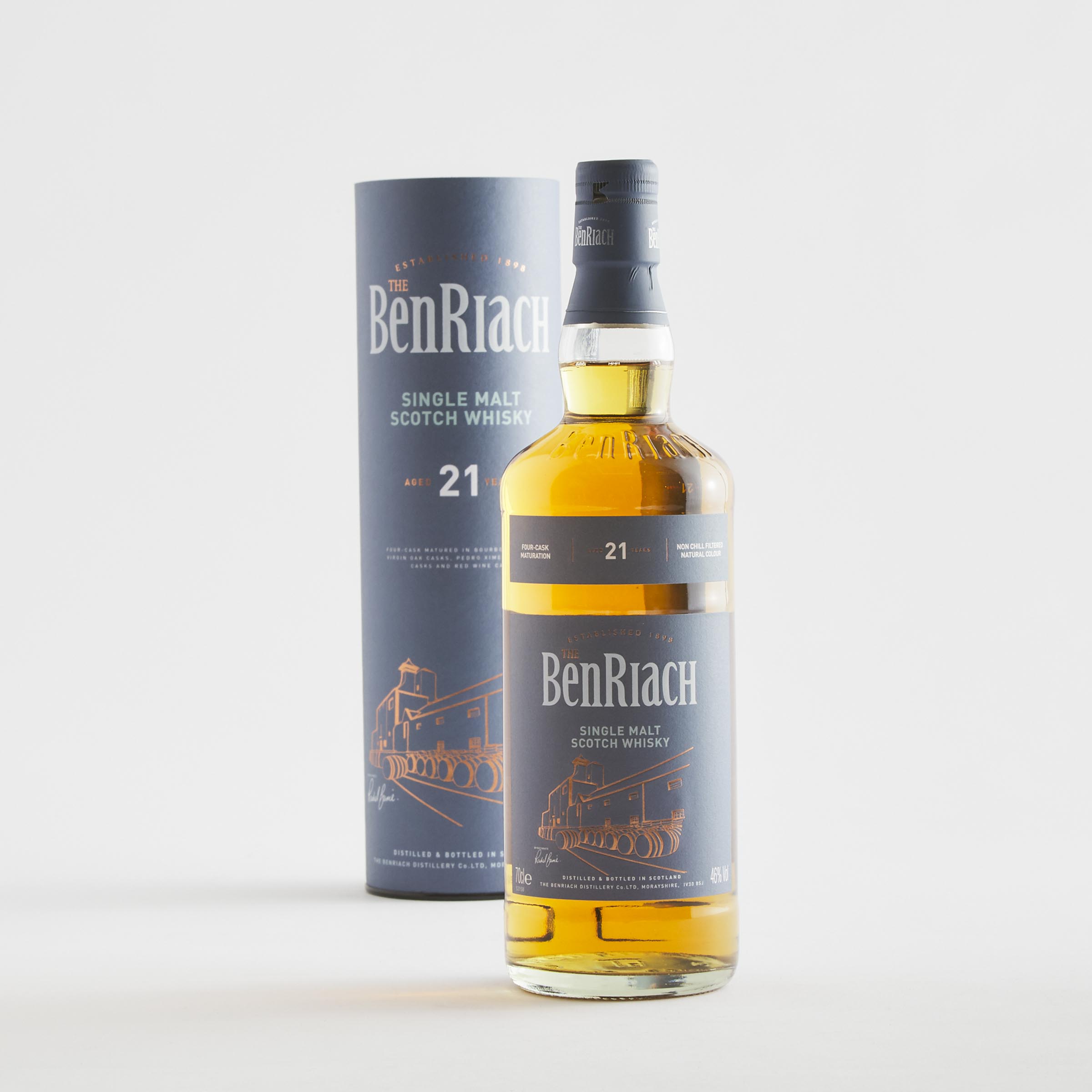 BENRIACH SINGLE MALT SCOTCH WHISKY 21 YEARS (ONE 70 CL)